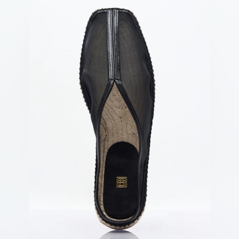 Black Mesh Espadrille Flats